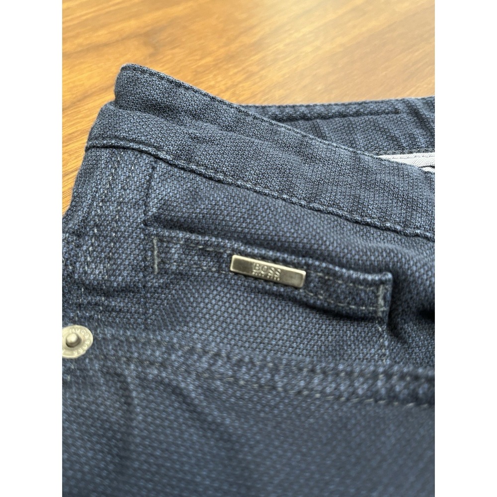 Boss Hugo Boss Men's 34 Navy Blue Stretch Italian Fabric Casual Pants - Picture 5 of 15